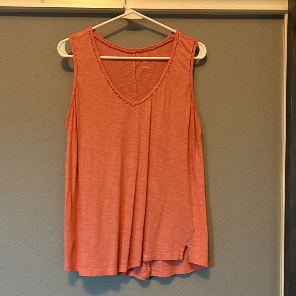 Caslon Coral Sleeveless Relaxed Tank Top